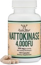 Συμπλήρωμα Nattokinase 4.000 FU Σερβίρει, 120 κάψουλες (Αφαιρούνται από την ιαπωνική Natto) Συστηματικά Ένζυμα για Καρδιαγγειακό και Κυκλοφορικό Υποστήριξη από Διπλό Ξύλο