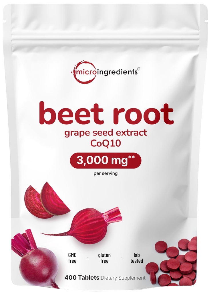 Beet Root 3.000mg με εκχύλισμα σπόρων σταφυλιών & CoQ10, 400 δισκία 