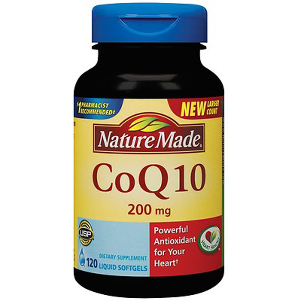 Nature Made CoQ10 Φυσικά Orange 200 mg - Συμπλήρωμα διατροφής 120 Softgels