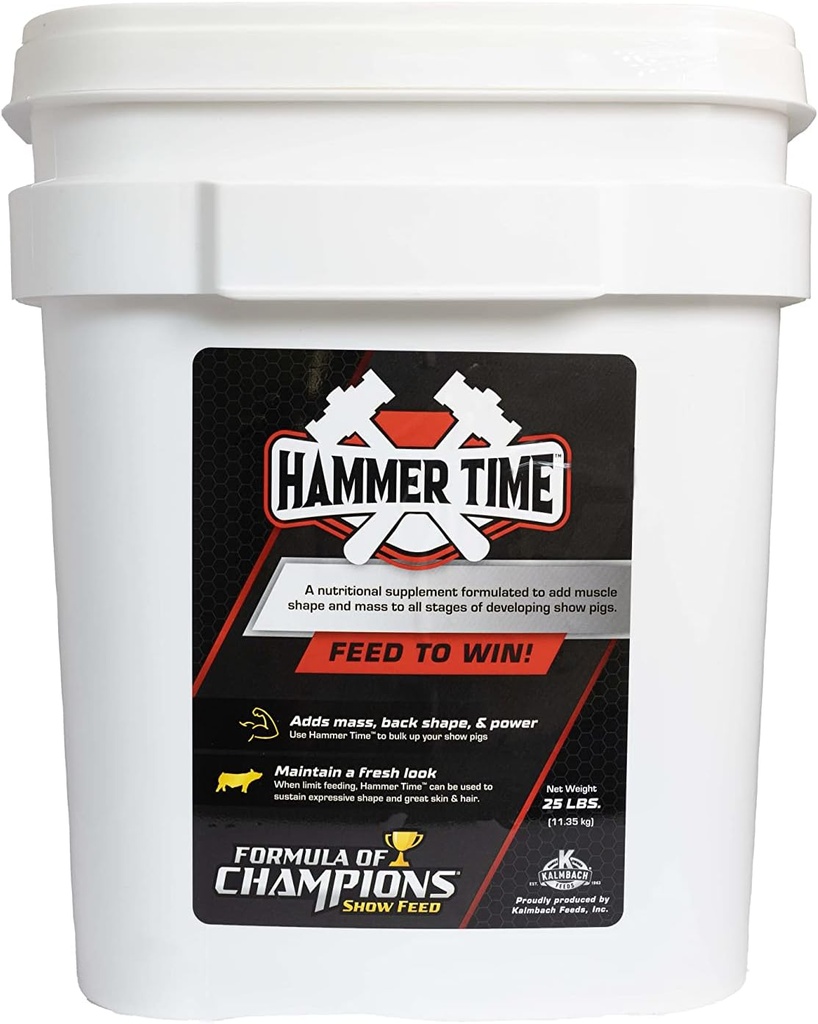 Hammer Time Nutritional Supplement for Show Pigs, 25 lb Bucket
