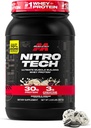 Muscletech Whey Protein Powder (Cookies & Cream, 2,2 Λίρες) - Nitro-Tech Ultimate Muscle Building Formula με Whey Protein Isolate - 30g πρωτεΐνης, 3g Creatine & 6,8g BCAA - Συσκευασία Μαΐου Vary