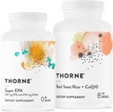 THORNE - Super EPA και Red Yeast Rice & CoQ10 Bundle - Υποστηρίζει Cardiovascluar, αρθρώσεις, εγκέφαλος, και την υγεία του δέρματος - 90 έως 120 υπηρεσίες