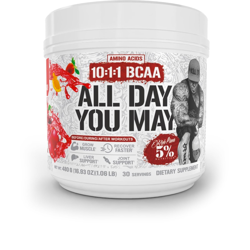 5% Διατροφή πλούσια Piana AllDayYouMay BCAA Powder 