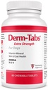Derm Tabs Extra Strength for Dogs - Φυσικό Έλαιο, Βιταμίνες, Ορυκτά και Αντιοξειδωτικά - Υποστήριξη Υγιούς Δέρματος και Μείωση Απορρίμματα -60 Μασώμενα Δισκία
