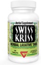 Swiss Kriss Herbal Laxative Tablets, Gentle & Natural Laxatives for Constipation Relief for Adults & Children Over Age 6, Works in 6-12 Ώρες, Senna Laxative, 120 Tablets Total