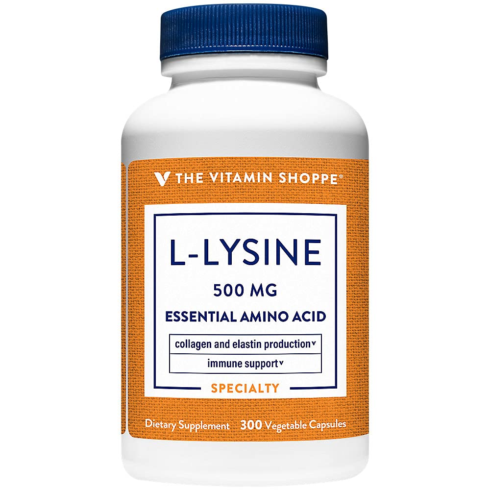 Η βιταμίνη Shoppe L-Lysine 500MG μία φορά την ημέρα (300 κάψουλες)