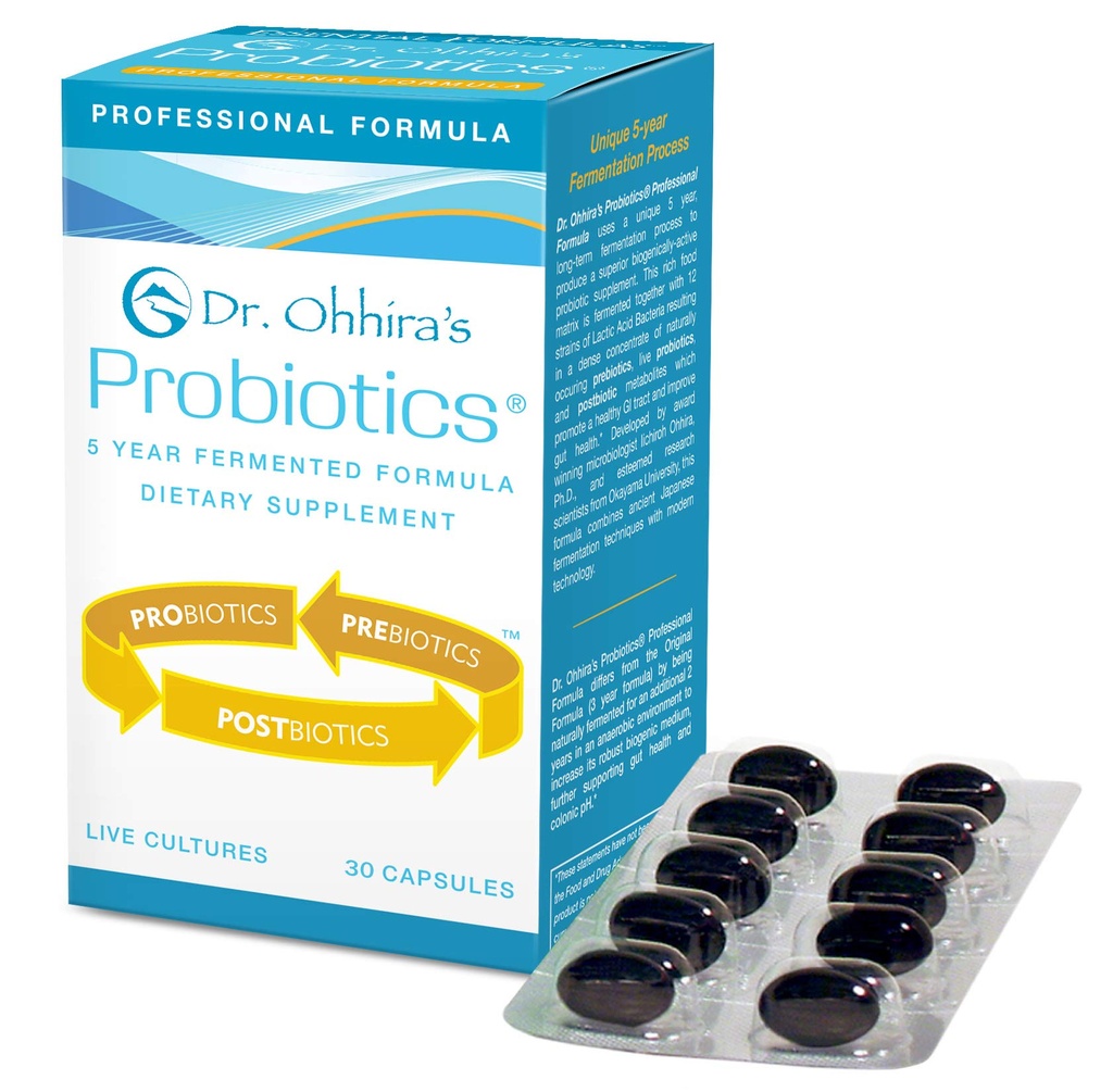 Probiotics Probiotics Professional Formula Dr. Ohira με 5 χρόνια ζύμωσης Πρεβιοτικά, Ζωντανά Ενεργά Προβιοτικά και Το μόνο προϊόν με μεταβιοτικά Μεταβολίτες, 30 κάψουλες