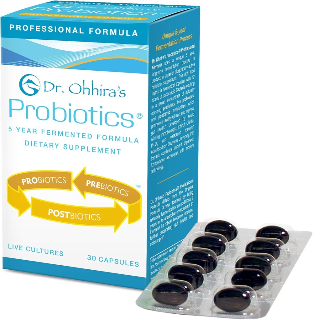 Probiotics Probiotics Professional Formula Dr. Ohira με 5 χρόνια ζύμωσης Πρεβιοτικά, Ζωντανά Ενεργά Προβιοτικά και Το μόνο προϊόν με μεταβιοτικά Μεταβολίτες, 30 κάψουλες