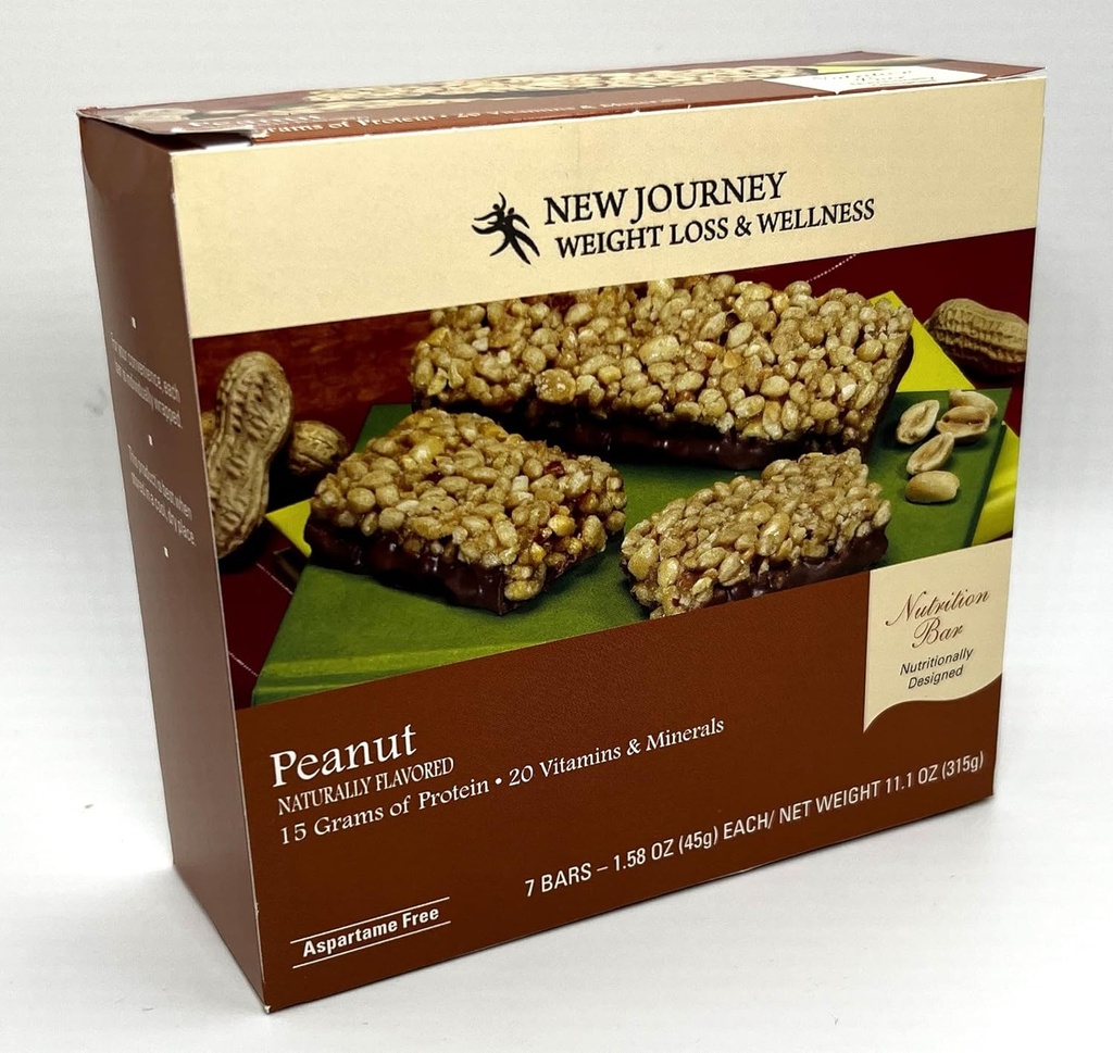 Peanut Bar - Νέο ταξίδι απώλεια βάρους & ευεξίας - Υψηλή πρωτεΐνη γεύμα αντικατάστασης μπαρ διατροφής (7 bars/box)