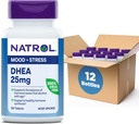Natrol Mood & Stress DHEA 25mg, συμπλήρωμα για την ισορροπία του επιπέδου ορμονών, 90 δισκία, 90 ημέρες προσφοράς