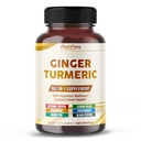 Ultra Ginger & Turmeric Aids Digestion & Supports Heart Health – Περιλαμβάνει πιπέρι καγιέν, βάλσαμο λεμόνι, κανέλα, μέντα, πράσινο τσάι - Made in The USA- 150 Capsles