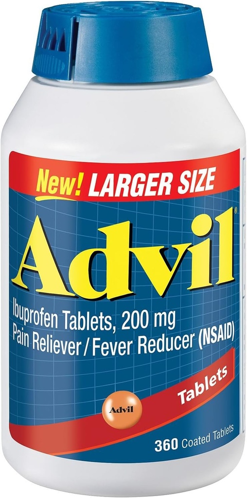 360 Επικαλυμμένα με Advil δισκία 200 Mg Πόνο Reliever