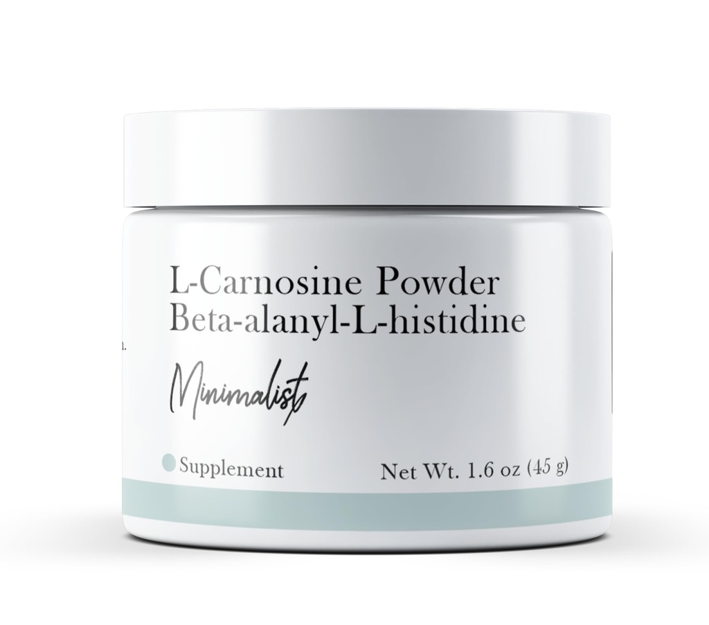 Minimalist L-Carnosine Powder (1.6 oz) No Additives or Fillers, Dietary Supplement, Beta-alanyl-L-histidine
