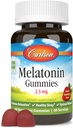 Carlson - Melatonin Gummies, 2.5 mg, Healthy Sleep, Promotes Relaxation, Natural Strawberry Flavor, 60 Gummies
