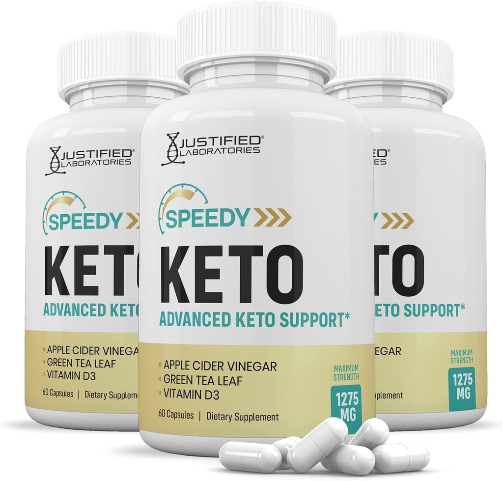 Αιτιολογημένα Εργαστήρια (3 Pack) Speedy Keto ACV Χάπια 1275MG Σχηματίζεται με το μηλίτη αλεύκαστο Keto υποστήριξης Εναλλακτική λύση σε Gummies 180 κάψουλες