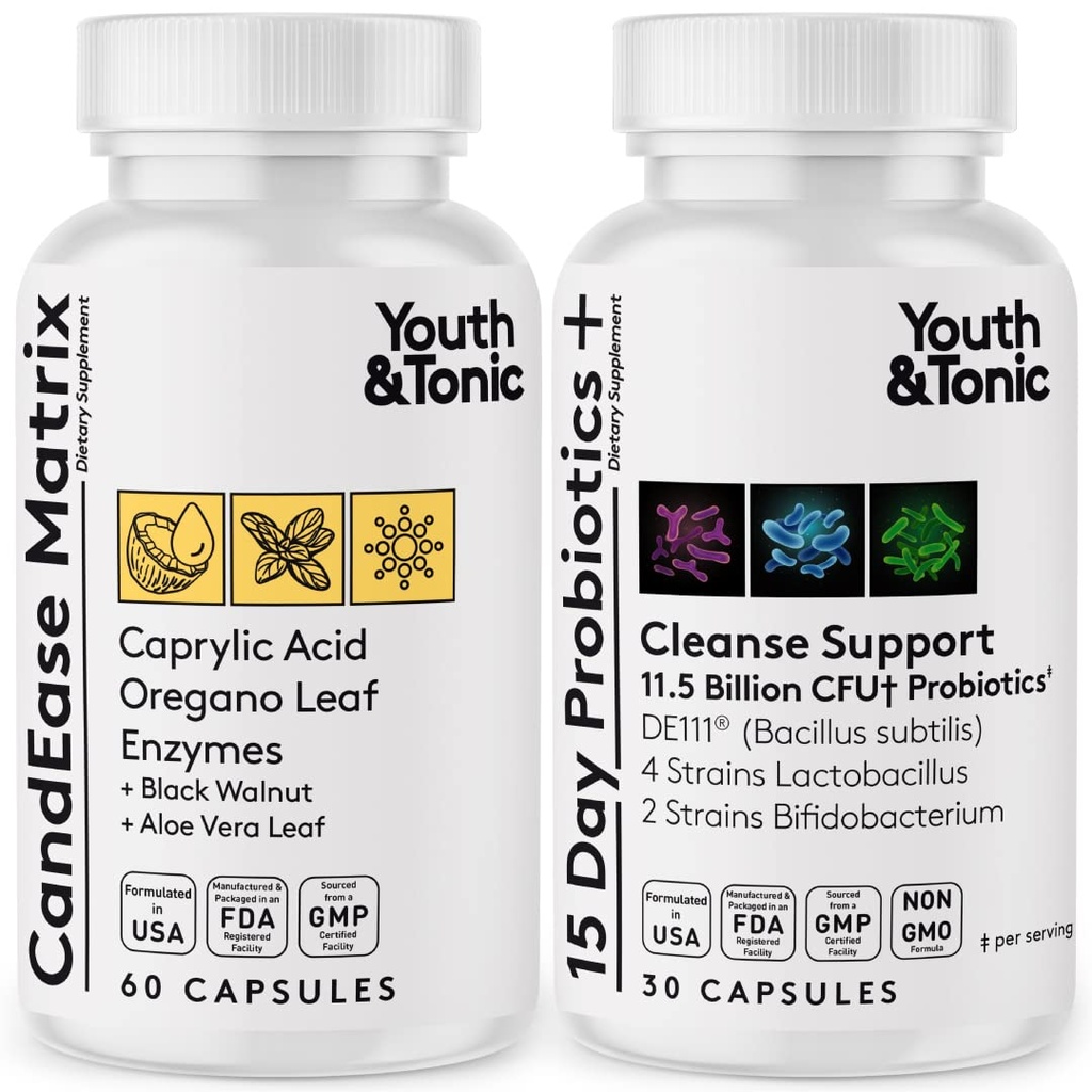 Νεολαία & Τονωτικό Ρίγανο & Caprylic Acid Gut Health Supplement με Προβιοτικά & Βότανα για την Ισορροπία της Εντερικής & Εντερικής Υγείας και Ανοσολογική Υποστήριξη – 90 Κάψουλες