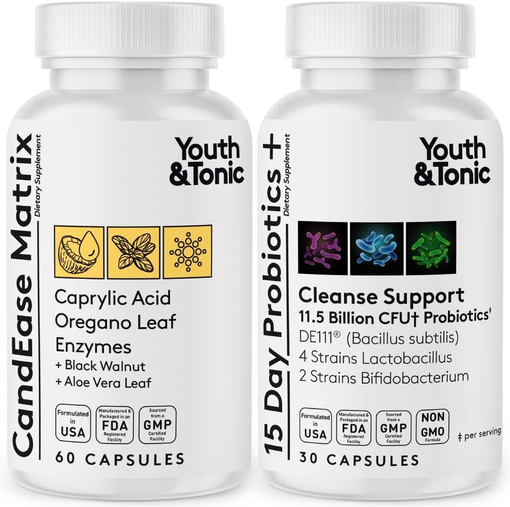 Νεολαία & Τονωτικό Ρίγανο & Caprylic Acid Gut Health Supplement με Προβιοτικά & Βότανα για την Ισορροπία της Εντερικής & Εντερικής Υγείας και Ανοσολογική Υποστήριξη – 90 Κάψουλες