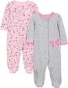 Απλές χαρές του Carter's Baby Girls' 2-Pack Cotton Snap Footed Sleep and Play
