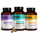 FreshCap Μανιτάρια Δημοφιλή Μανιτάρια Bundle, Κάψουλες (Lions Mane, Cordyceps, Ultimate Mushroom Complex) Κάψουλες