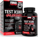 FORCE FACTOR Test X180 Unleshed Testosterone Booster για τους άνδρες να χτίσει τους μυς, να αυξήσει τη δύναμη, και να βελτιώσει την απόδοση, τεστοστερόνη συμπλήρωμα για την υγεία των ανδρών, 90 κάψουλες