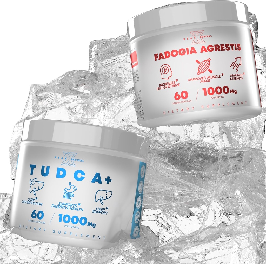 TUDCA+ Fadogia Agrestis συμπλήρωμα αλατιού για την υποστήριξη του ήπατος, ισχυρό εκχύλισμα για την αύξηση της ενέργειας, της απόδοσης και της μυϊκής μάζας (60 κάψουλες)