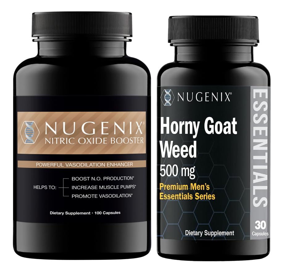 Nugenix Nitric Oxide Booster και Horny κατσικίσιο ζιζανίων συμπληρώματα για τους άνδρες