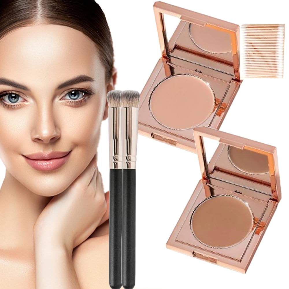 Χρωματιστός Clay undereye Corrector - Viralvera Under Eye Corrector, Colored Clay CC Undereye Corrector, Under Eye Concealer, Under Eye Color Corrector for Dark Circles (#1+#2)