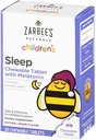 Παιδιά του Zarbee 1mg Messable Tablet, Drug-Free & Αποτελεσματικό συμπλήρωμα ύπνου, εύκολο να λάβει φυσικό Grape Flavor Tablets για παιδιά ηλικίας 3 και άνω, 30 Count
