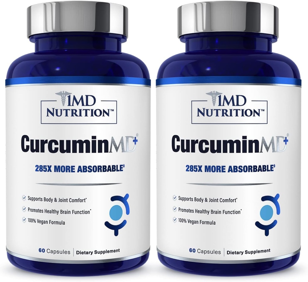 1MD Διατροφή CurcuminMD Plus - Turmeric Κουρκουμίνη με Boswellia Serrata - 285x Περισσότερα Απορροφώμενη 