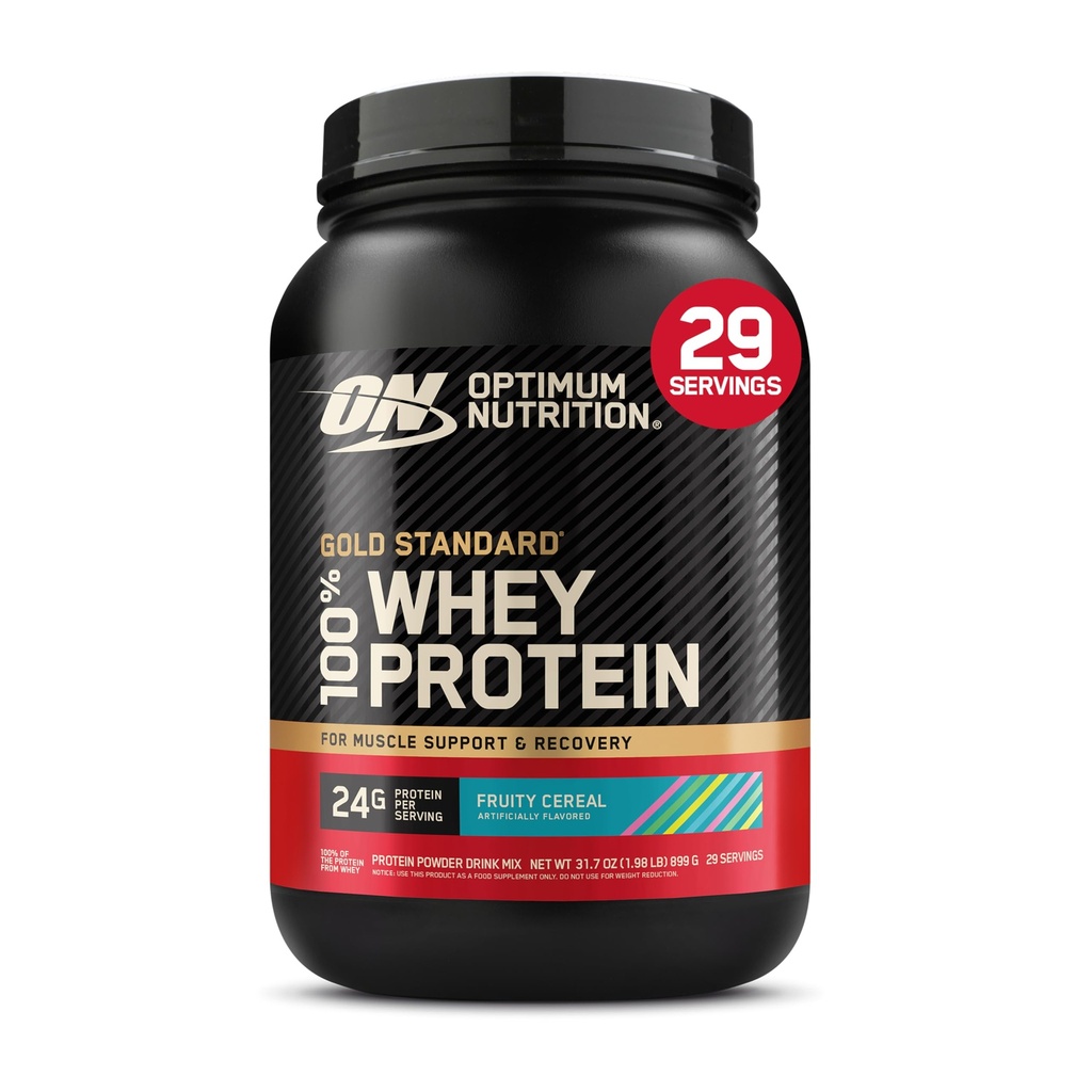 Optimum Nutrition New Flavor Gold Standard 100% Whey Protein Powder, Φρουτώδη δημητριακά, 1,98 Λίρες (Pack of 1) (Packing May Vary)