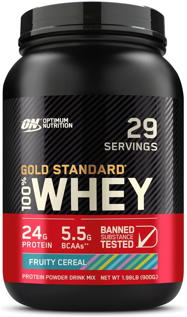 Optimum Nutrition New Flavor Gold Standard 100% Whey Protein Powder, Φρουτώδη δημητριακά, 1,98 Λίρες (Pack of 1) (Packing May Vary)