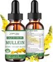 Mullein Drops for Lungs, Ισχυρό Lung Cleanse Detox για καπνιστές, οργανικές Mullein και Chlorophyl Drops για πνεύμονα, Mullein Leaf Extract για πνεύμονα & Bronchia, Αναπνευστική υγεία, ανοσοενίσχυση 2 FL/OZ