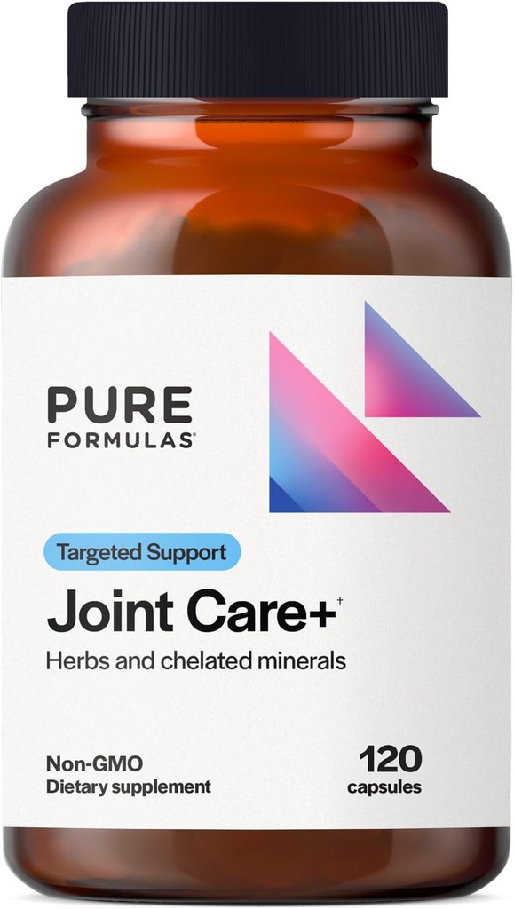 PureFormulas Joint Care + - Premium Joint Support Supplement with Hyaluronic Acid, Glucosamine, MSM, Green Lipped Mussel, Turmeric & More - Μη ΓΤΟ Formula for Adults (120 Κάψουλες)