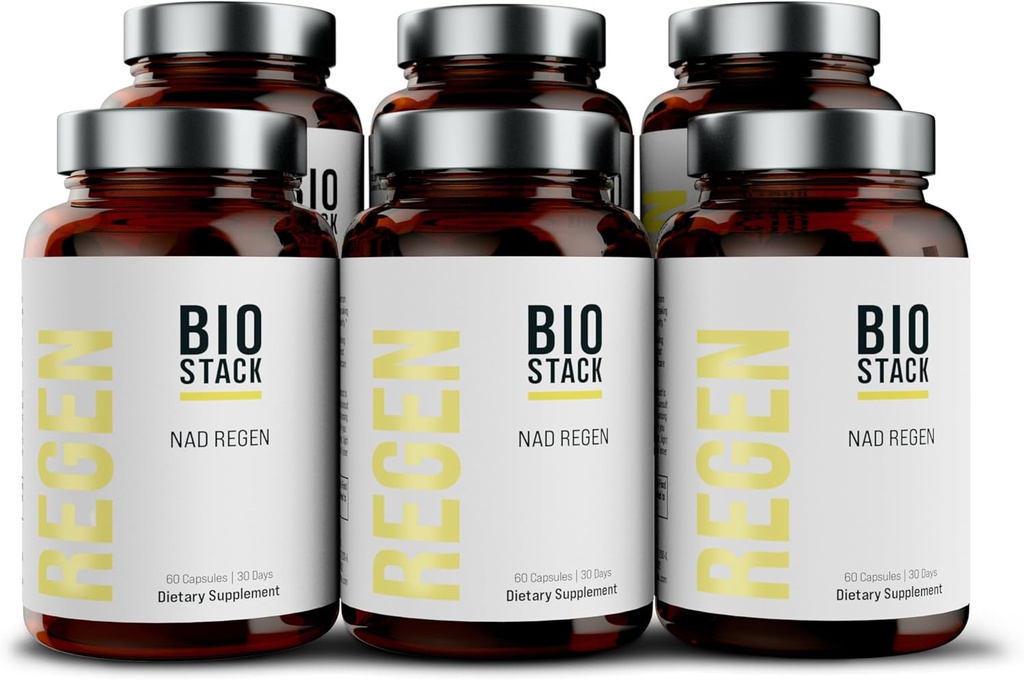 BIOSTACK NAD Regen - Προηγμένη NAD+ Συμπλήρωμα με NAD3, Yüth Spermidine, Resveratrol, Niacinamide 