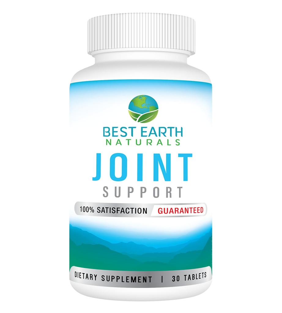 Best Earth Naturals Κοινή Υποστήριξη - Γλυκοζαμίνη, Χονδροϊτίνη, MSM & Ειδικές Βιταμίνες & Θρεπτικά συστατικά για την πλάτη, Hip & Κοινή Υποστήριξη - Κοινό συμπλήρωμα για αρθρώσεις, μυς & Ευελιξία 30 Ημέρα προσφοράς