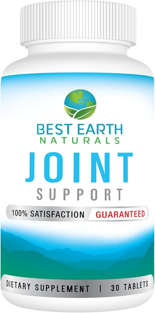Best Earth Naturals Κοινή Υποστήριξη - Γλυκοζαμίνη, Χονδροϊτίνη, MSM & Ειδικές Βιταμίνες & Θρεπτικά συστατικά για την πλάτη, Hip & Κοινή Υποστήριξη - Κοινό συμπλήρωμα για αρθρώσεις, μυς & Ευελιξία 30 Ημέρα προσφοράς