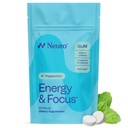 NeuroGum Energy & Focus Gum (90 Count Bag, Peppermint) 