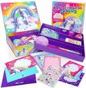 Original Stationery Unicorn Letter Kit - 45-Piece Multi-χρώμα χαρτί & αυτοκόλλητο σετ με μοβ κουτί αποθήκευσης - Χαρτικά & Γράμμα χαρτί για τα κορίτσια
