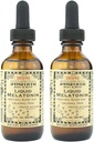 SVASTHYA BODY & MIND Υγρή μελατονίνη - Προάγει τον φυσικό ύπνο - Αλκοόλ Δωρεάν για ενήλικες και παιδιά, Made in The USA, 2 oz, Pack of 2
