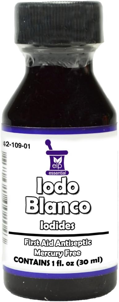 Iodine Tincture Decolorized Colorless White Clear Iodo YODO Blanco Doctor E 1 OZ