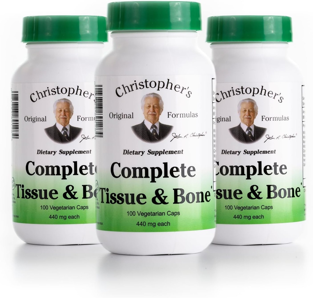 Christophers Formulas Πλήρης ιστό και οστά, 440mg, 100 κάψουλες (3 Συσκευασία)