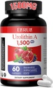 Urolithin A Supplement 1000 mg Plus Trans-Resveratrol, Anthocyanins, Green Tea,Promoting Healthy Aging,Supports Cellular and Energy for Men & Women, 60 Capsules-60