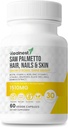 Περιποίηση μαλλιών, νυχιών και δέρματος with Saw Palmetto, Biotin, Amla - 60 Μη ΓΤΟ, Χωρίς γλουτένη, κάψουλες λαχανικών για άνδρες και γυναίκες