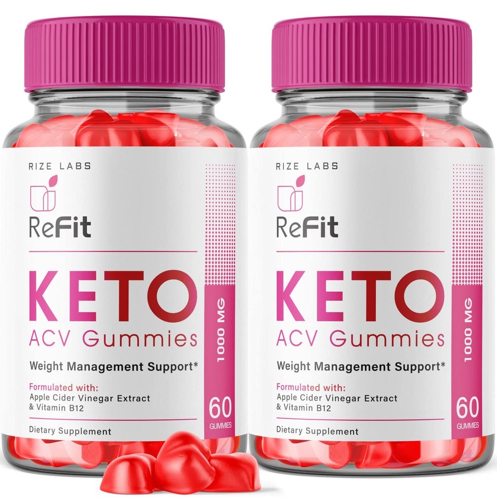 rize labs - Refit Keto ACV Gummies για Σύνθετη απώλεια βάρους με μηλίτη μηλίτη, συμπλήρωμα, βοηθά στη μείωση του λίπους κοιλιάς, για επιπλέον δύναμη (120 Gummies)
