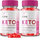 rize labs - Refit Keto ACV Gummies για Σύνθετη απώλεια βάρους με μηλίτη μηλίτη, συμπλήρωμα, βοηθά στη μείωση του λίπους κοιλιάς, για επιπλέον δύναμη (120 Gummies)
