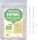 000 Κενές κάψουλες Vegan με 2 μικροκουτάλια - 1000 Count Empty Vegetarian Capses - Empty Pill Caps for Powders Συμπληρώματα