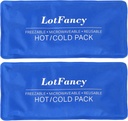 LotFancy Ice Pack για τραυματισμούς, Συσκευασία των 2, FSA HSA Επιλέξιμη, επαναχρησιμοποιήσιμη ζεστό κρύο πακέτο για τη θεραπεία, ψύξη ή θέρμανση Pad για πρώτες βοήθειες, πίσω λαιμό κεφάλι πόδια ανακούφιση, 11 x 5 Inches