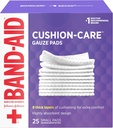Πακέτα πρώτων βοηθειών Gauze, 2 σε x 2 σε, 25 ea (πακέτο του 1)