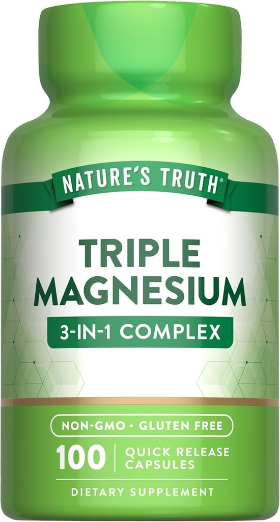 Nature's Truth Triple Magnesium Complex Supplement 