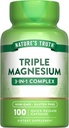Nature's Truth Triple Magnesium Complex Supplement | 100 Capsules from Magnesium Oxide, Citrate & Aspartate | Non-GMO & Gluten Free